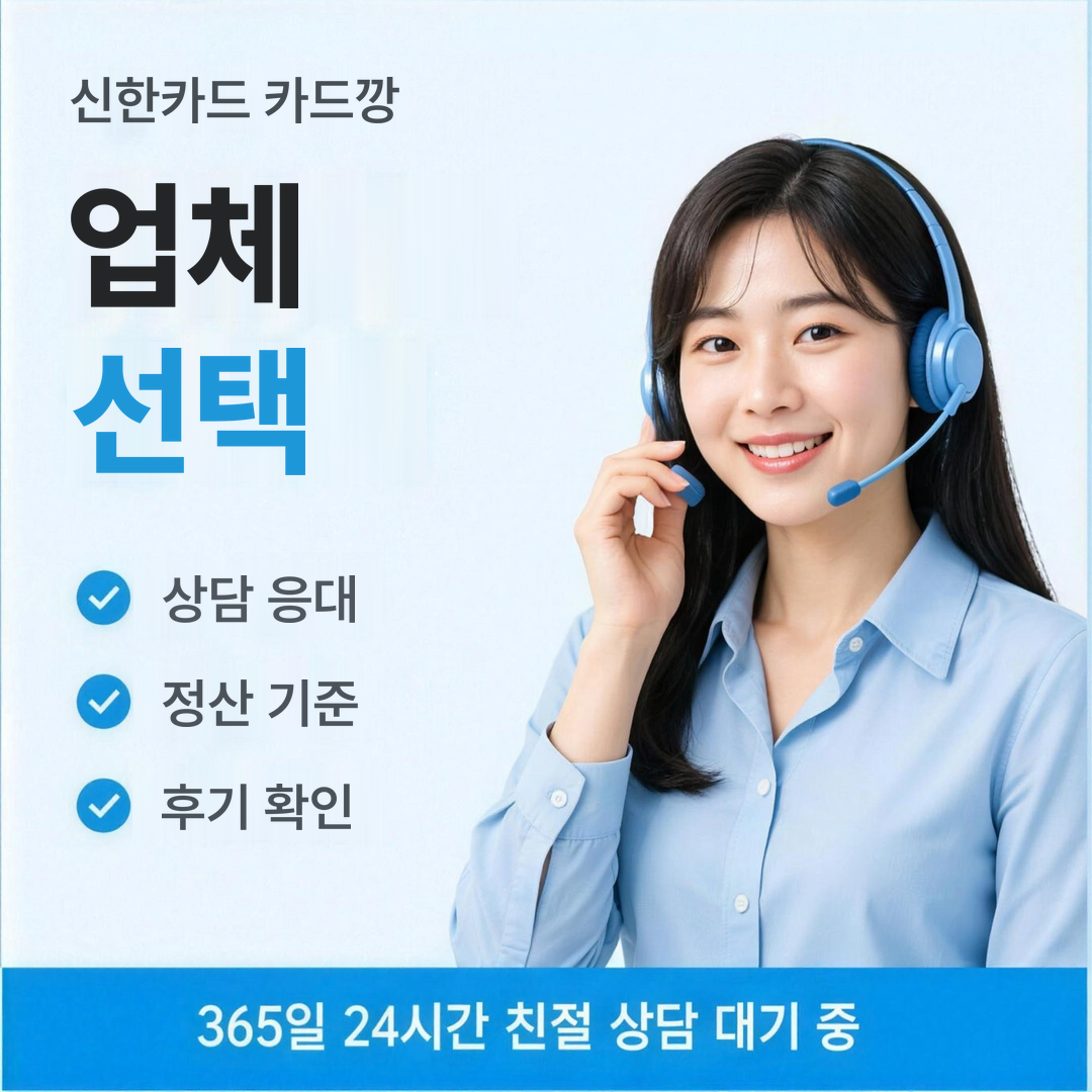 다음머니 신한카드 카드깡 업체 선택 기준 안내 배너 이미지